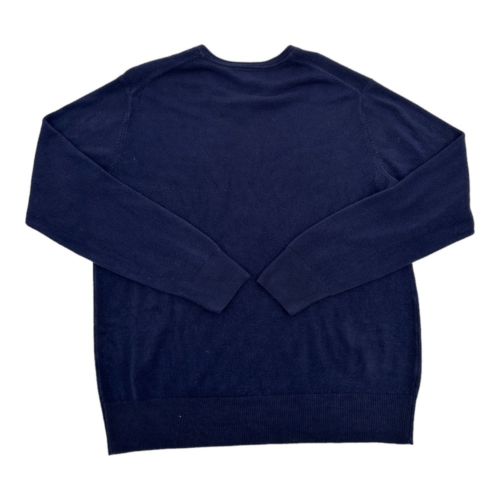 Dockers V-Neck Sweater Navy Cotton Pullover Men's Large - Picture 3 of 6